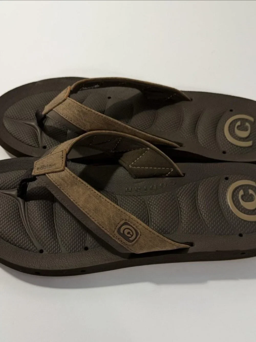 Cobian Sandals Mens 14 Brown Ulele Thong Flip Flop Comfort Slip On Casual